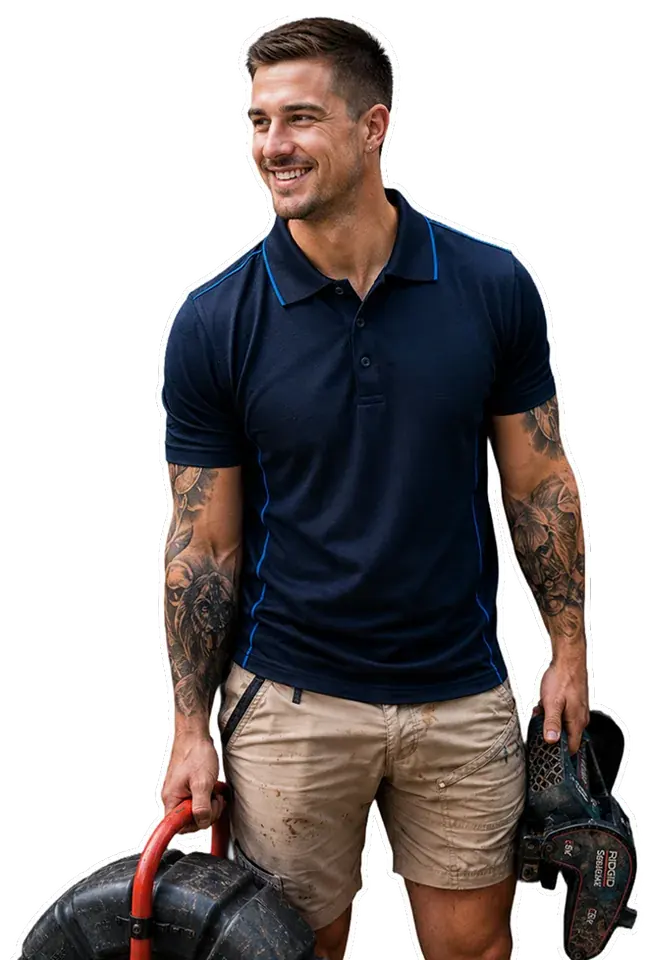 A licensed the North Shore plumber with his tools